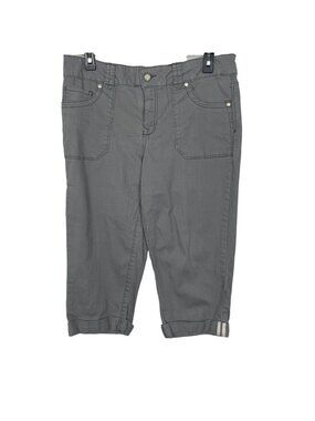 Faded Glory Women Denim Capri Cotton Blend Stretch Casual Pants Size 8